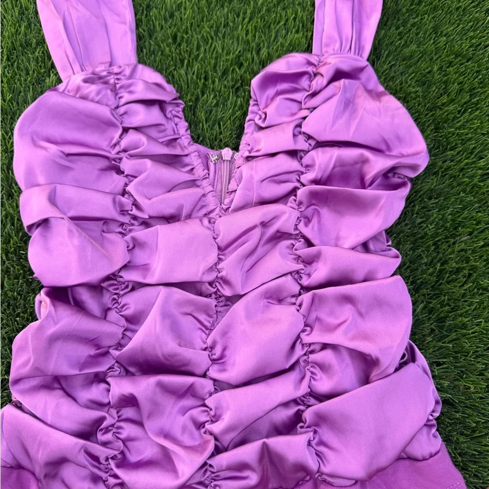 Purple Ruching Body Suit - Picture 3 of 5